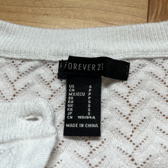 Forever 21 Cropped White Sweater - Picture 5 of 6